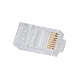 RJ-45 csatlakozó, UTP CAT5e fali kábelhez (100db/csom)