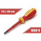 Csavarhúzó PZ2 x 100 mm, 1000V-ig szigetelt