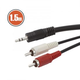 RCA - Jack kábel, 1,5m-es (szerelt kábel)