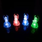 LED akril angyal akasztóval - 4 féle - RGB - 8,5 x 5 cm
