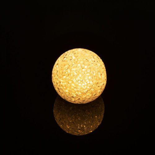 LED kristály hógolyó - 6 cm - melegfehér