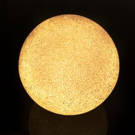 LED kristály hógolyó - 18 cm - melegfehér