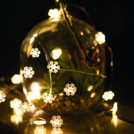   Karácsonyi LED fényfüzér - 20 LED - 2 méter - melegfehér - 3 x AAA