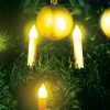 Karácsonyi LED gyertyafüzér - melegfehér - 10 LED - 2 x AA