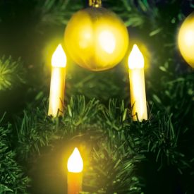   Karácsonyi LED gyertyafüzér - melegfehér - 10 LED - 2 x AA