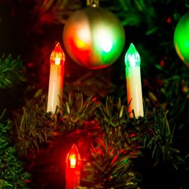   Karácsonyi LED gyertyafüzér - Multicolor - 10 LED - 2 x AA
