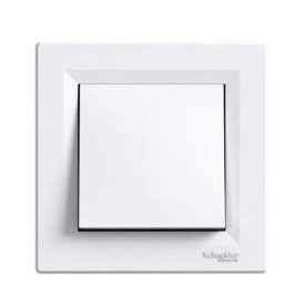   ASFORA Egypólusú kapcsoló, rugós bekötés, fehér (101) EPH0100121