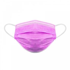 Szájmaszk - 3 rétegű - rózsaszín - 10 db / csomag 